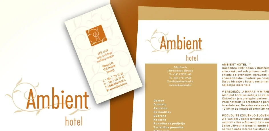 Namizno založništvo za Ambient hotel.
