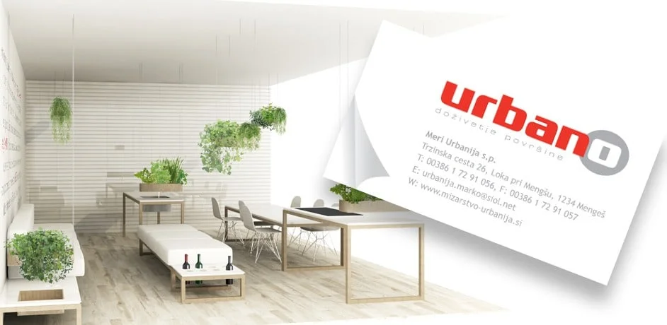 Oblikovanje spletnih strani za podjetje Urbano.
